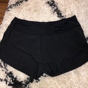 Lululemon black speed up shorts